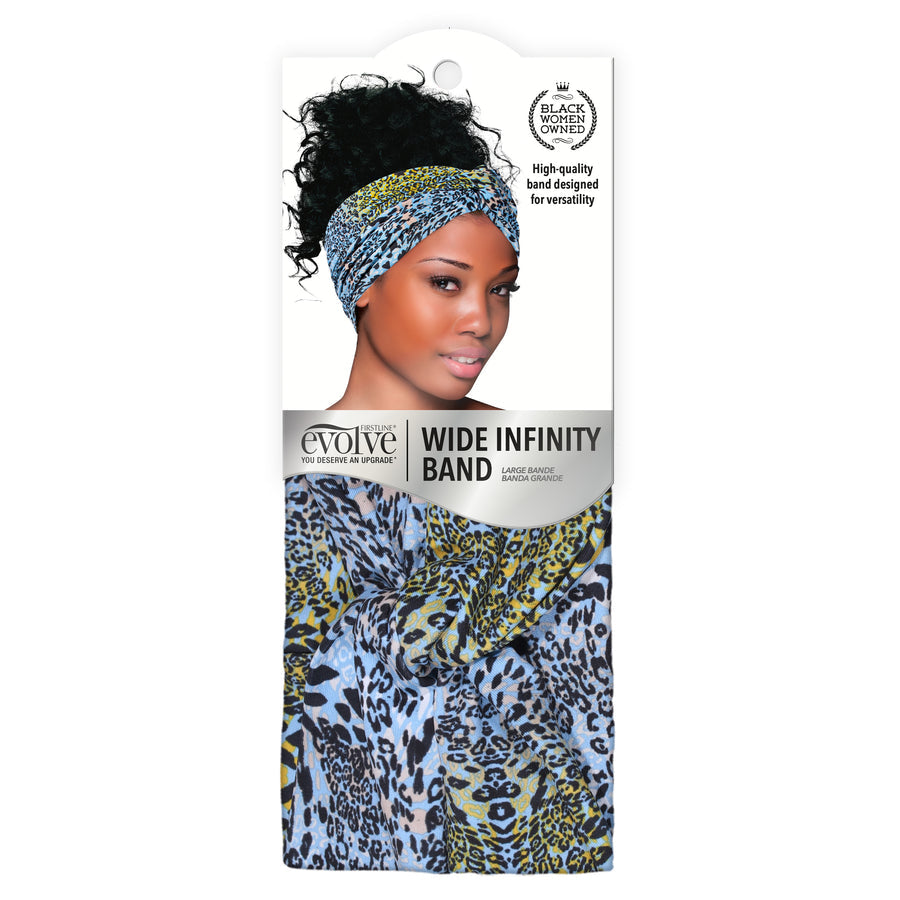 Evolve Silky Wide Infinity Band - Animal Print
