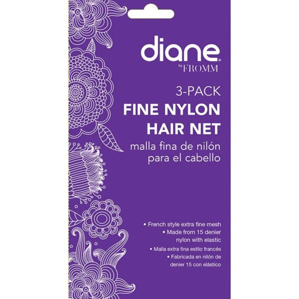 D19620 Invisible Mesh Hair Net 3-pack Dark Brown