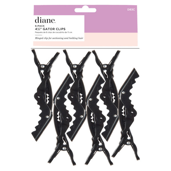 D83C Gator Clips 41⁄2" 6-pack Black