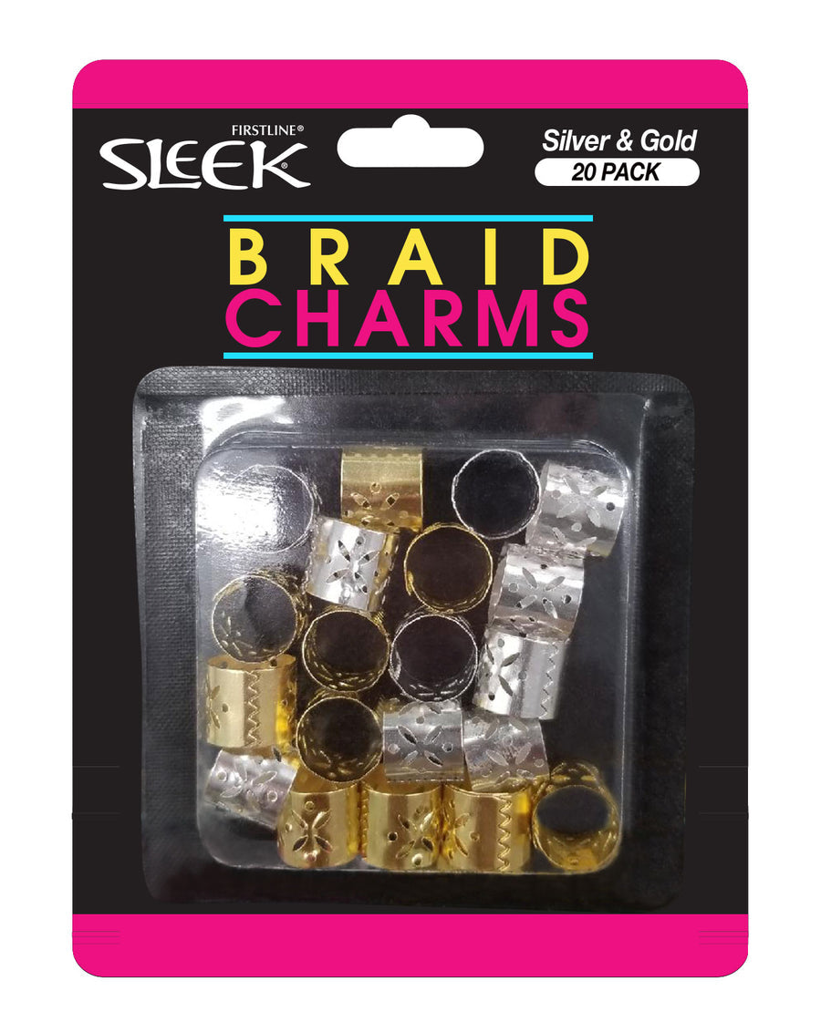 Sleekâ€™ Braid Charms / 20-Pack - Assorted Gold/Silver