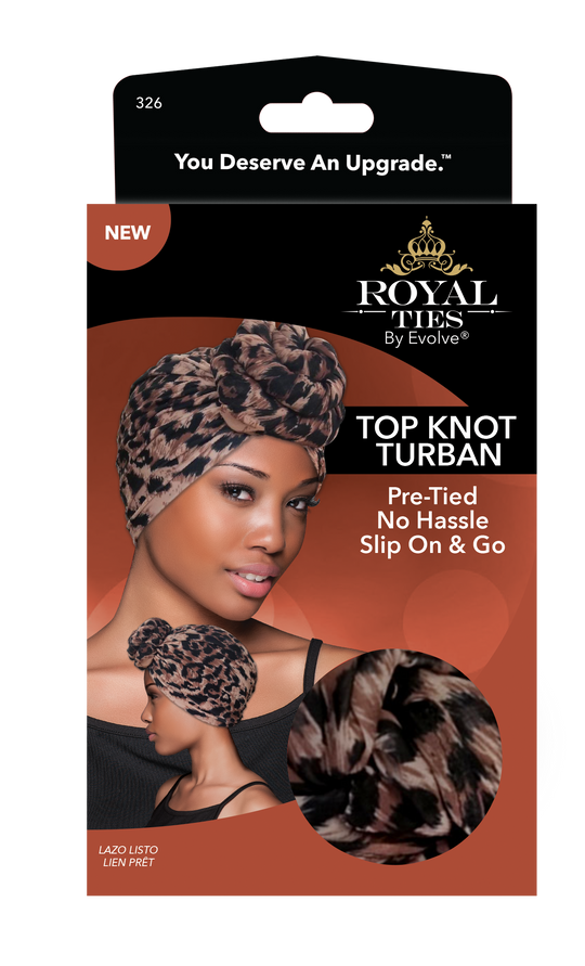 Evolve Top Knot Turban - Animal Print