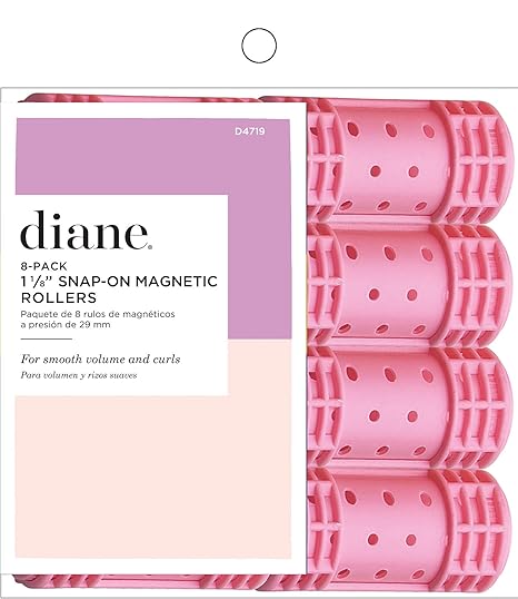 D4719 Snap-On Magnetic Rollers 1â...› Light Pink 8-pack