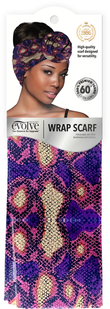 Evolve Wrap Scarf - Purple Snakeskin
