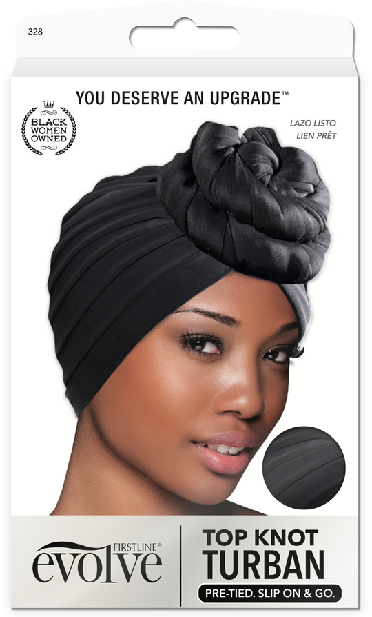 Evolve Top Knot Turban - Black