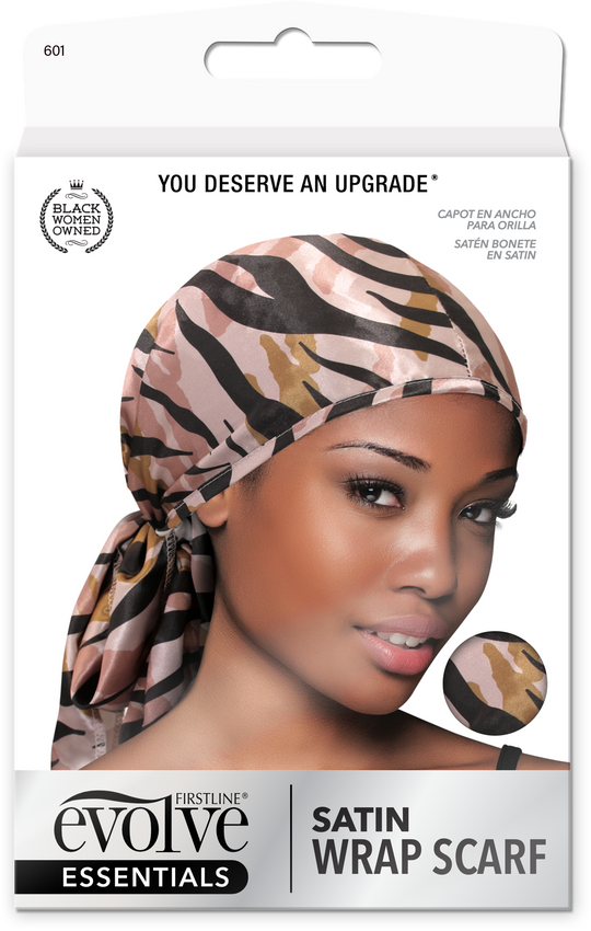 Evolve Satin Wrap Scarf - Safari