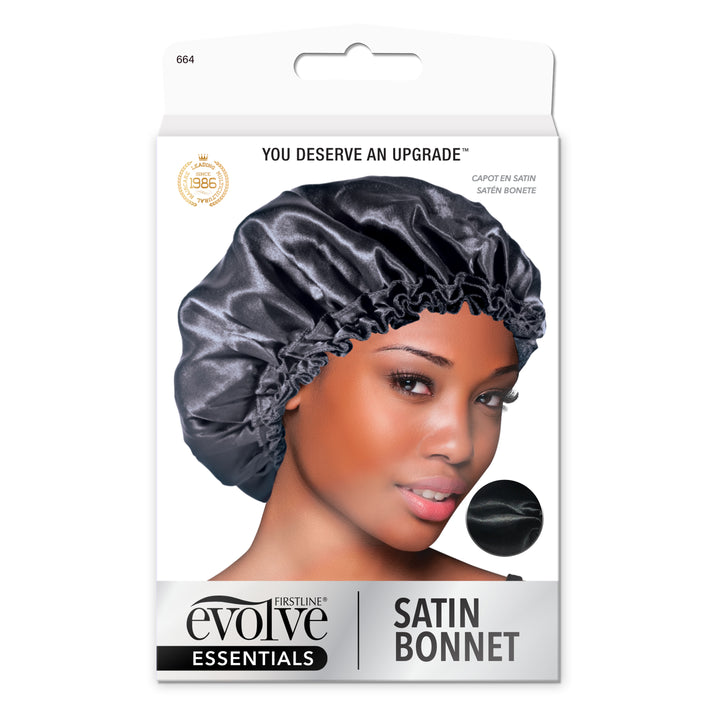Evolve Satin Bonnet - Onyx Black