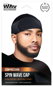 WavEnforcer Compression Spin Wave Cap - Black