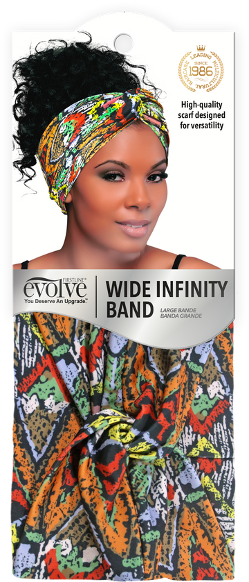 Evolve Silky Wide Infinity Band - Tribal Print