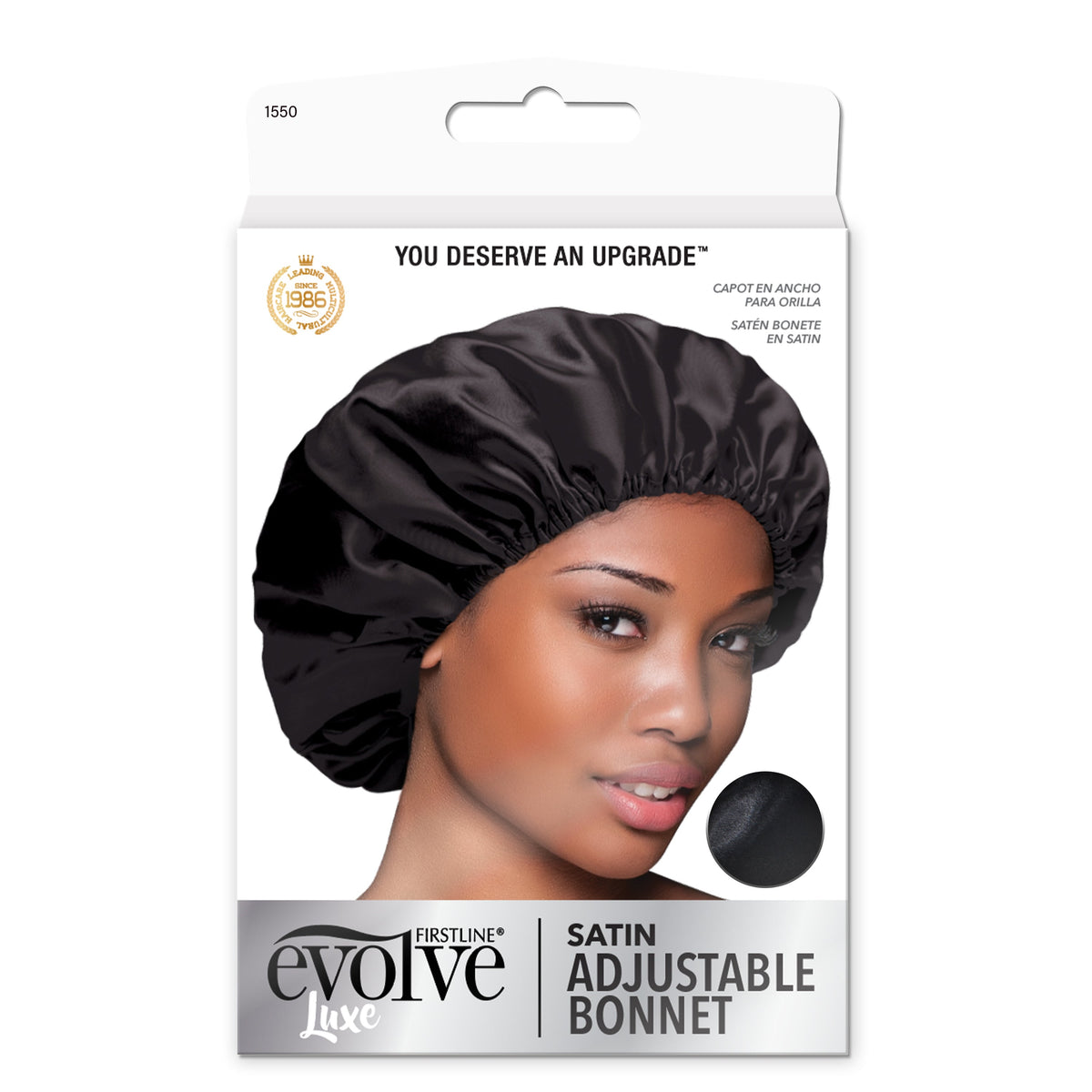 Evolve Satin Bonnet / Adjustable - Black