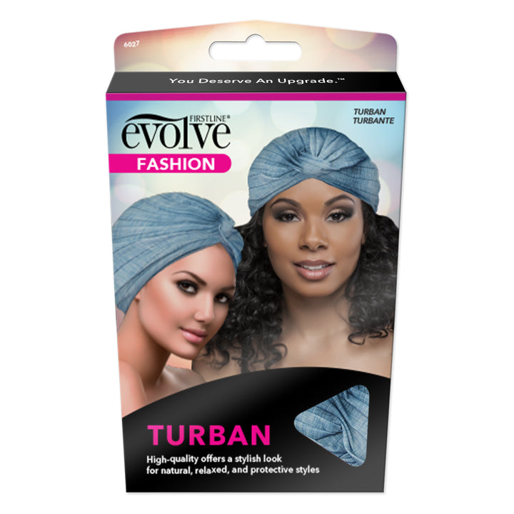 Evolve Silky Turban - Denim