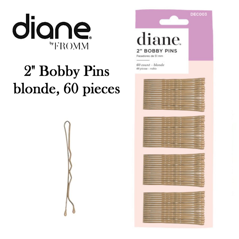 DEC003 2" Bobby Pins 60-pack Blonde