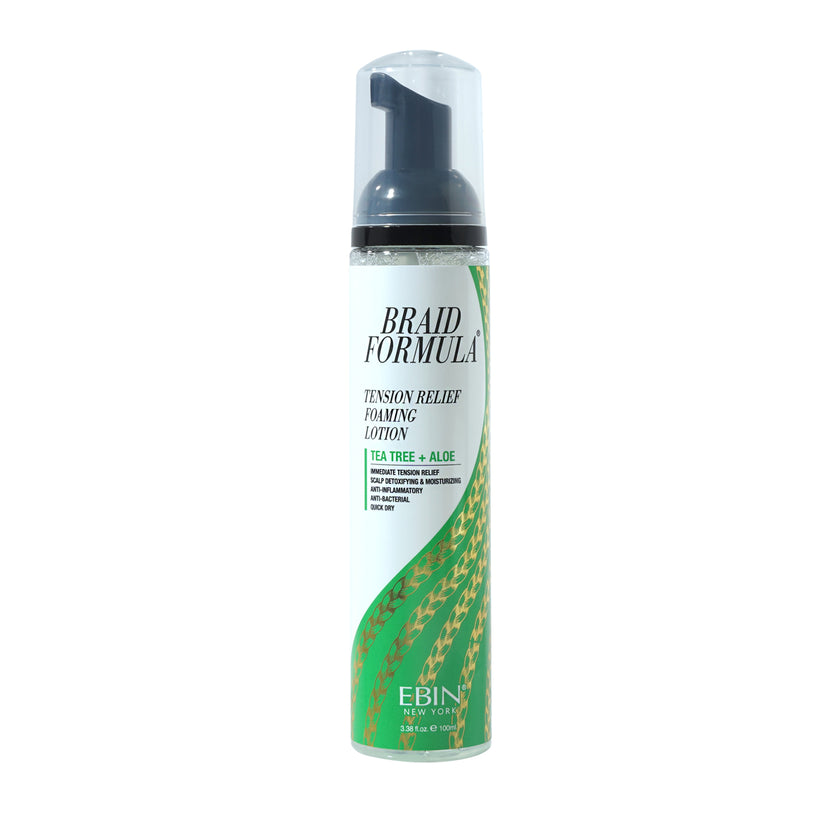 Ebin New York Braid Formula Tension Relief Foaming Lotion - Tea Tree 8.5oz / 250ml (BFTRT250)