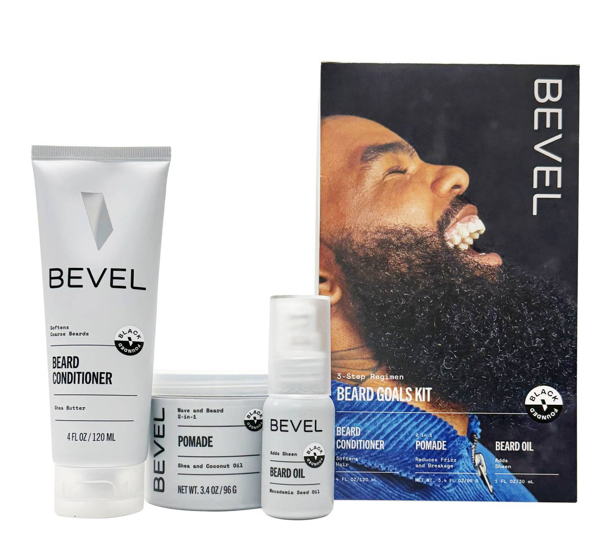 Bevel Beard Goals 3 PCS Kit