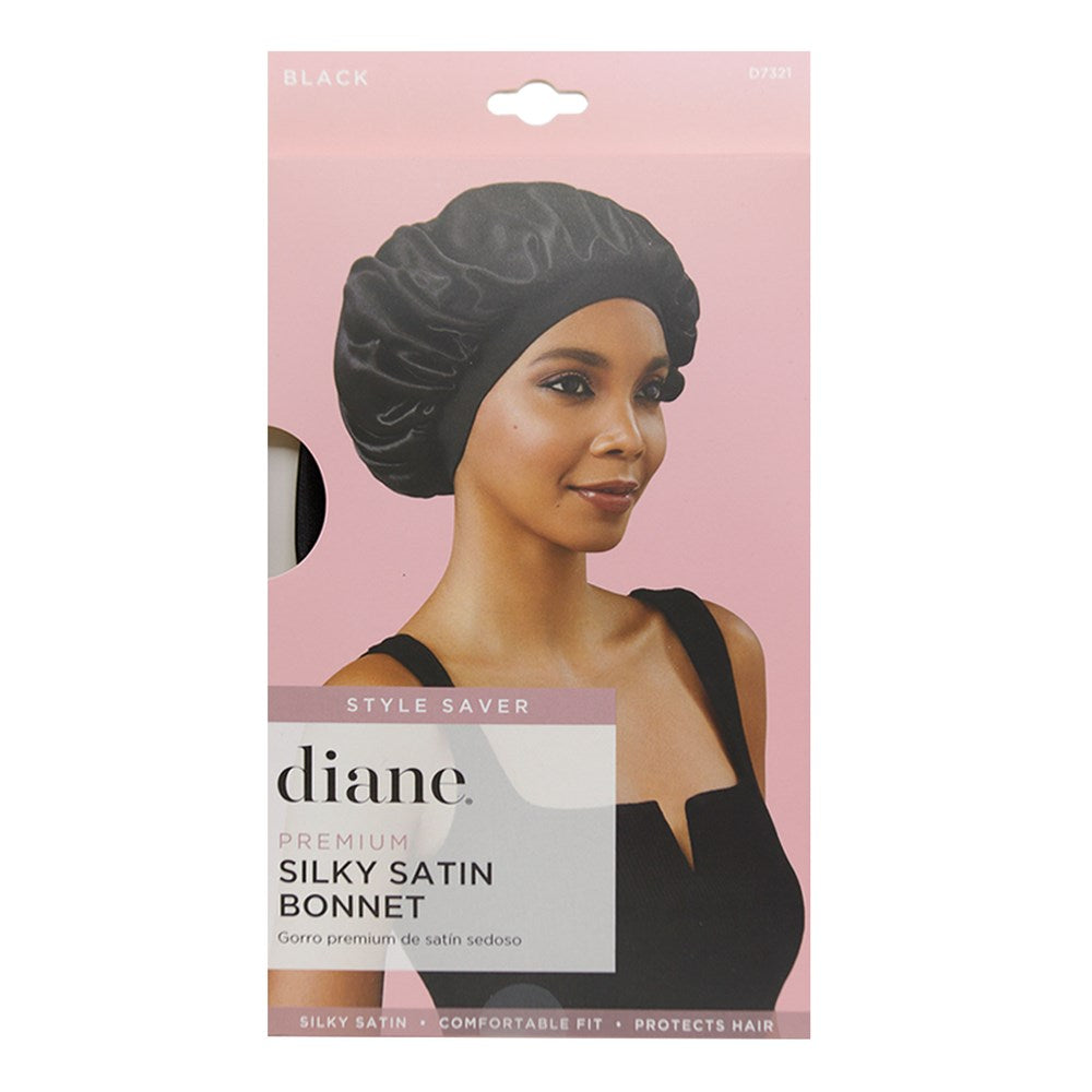 D7321 Premium Silky Satin Bonnet Black