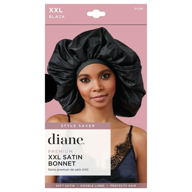 D7326 Premium XXL Satin Bonnet Black
