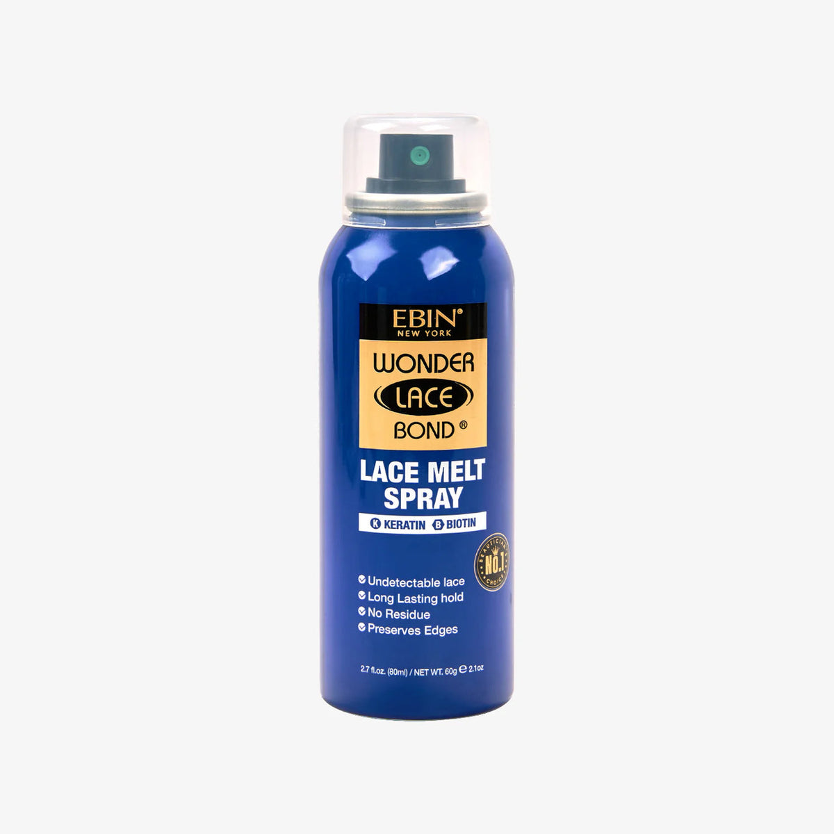 Ebin New York Wonder Lace Bond Lace Melt Aerosol Spray - Keratin + Biotin 2.7oz/80ml (WBSMT-KR80)