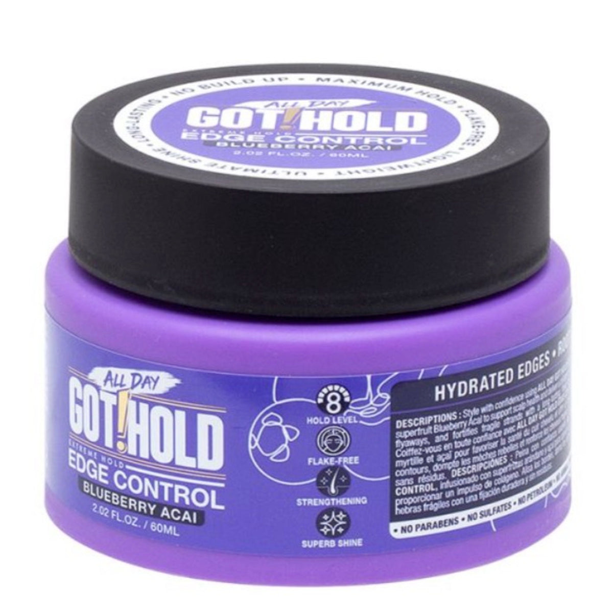 Ebin New York All Day Got Hold Edge Control 05 - Blueberry Acai 60ml (2.02oz) (AGE60-05)