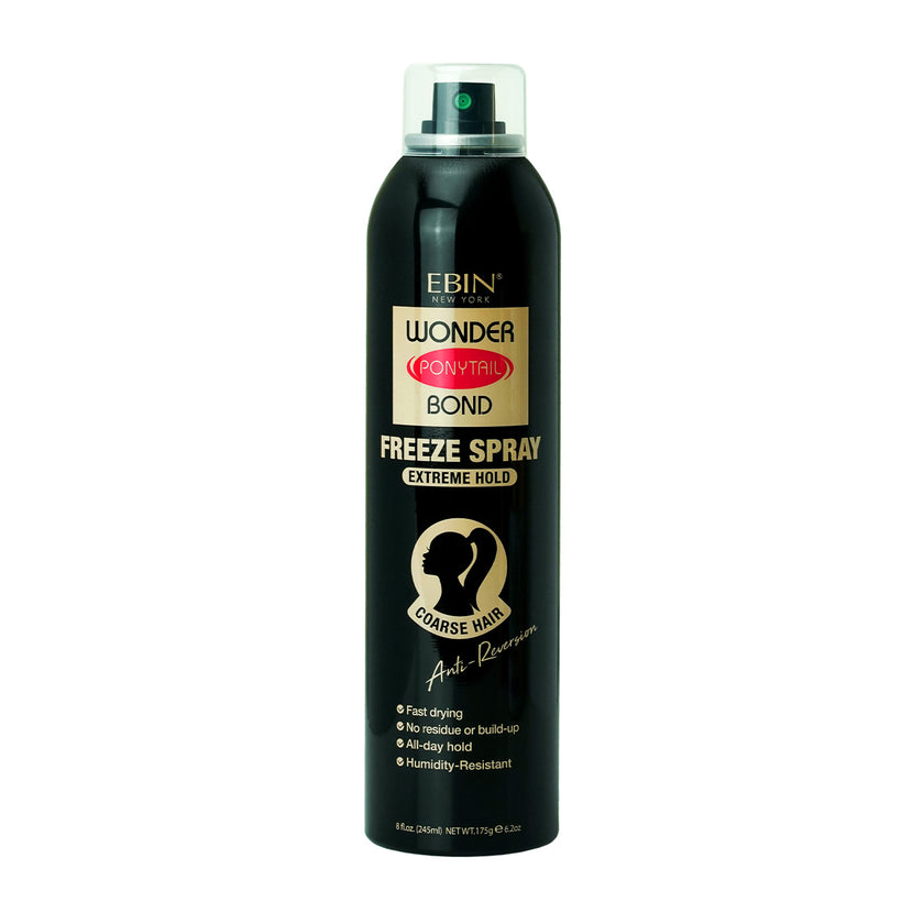 Ebin New York Wonder Ponytail Bond Freeze Spray 8oz/245ml - Extreme Hold (Coarse Hair) (WBPX245)