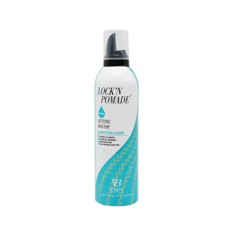Ebin New York Braid Formula Setting Mousse - Smoothing & Shine (Peppermint) 12.49oz / 354ml (LPSM01)