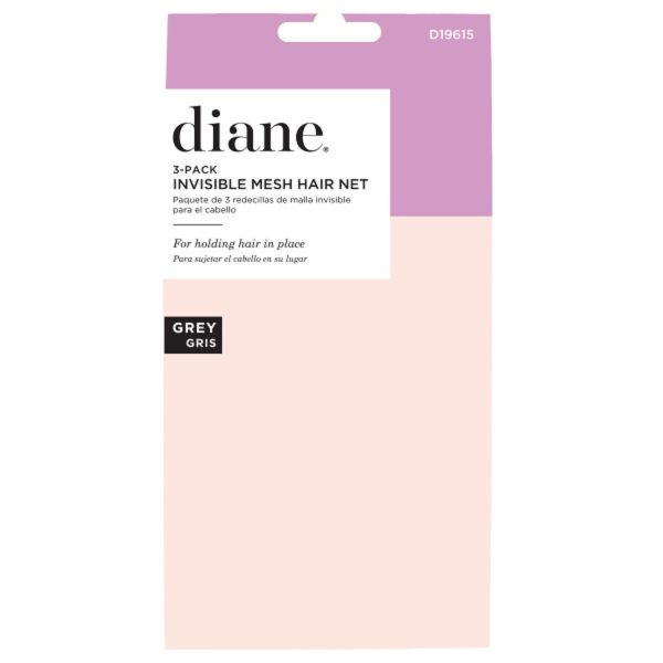 D19615 Invisible Mesh Hair Net 3-pack Grey