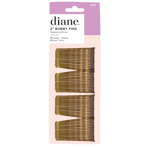 D451 2" Bobby Pins 60-pack Bronze