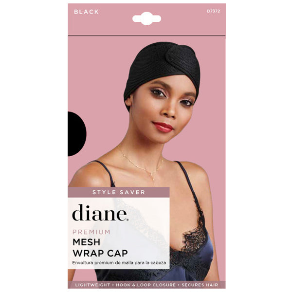 D7372 Premium Mesh Wrap Cap Black