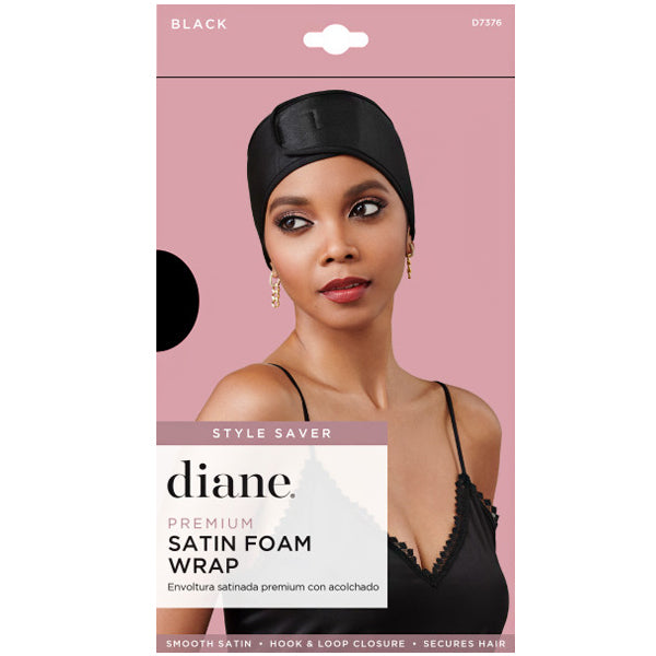 D7376 Premium Satin Foam Wrap Cap Black