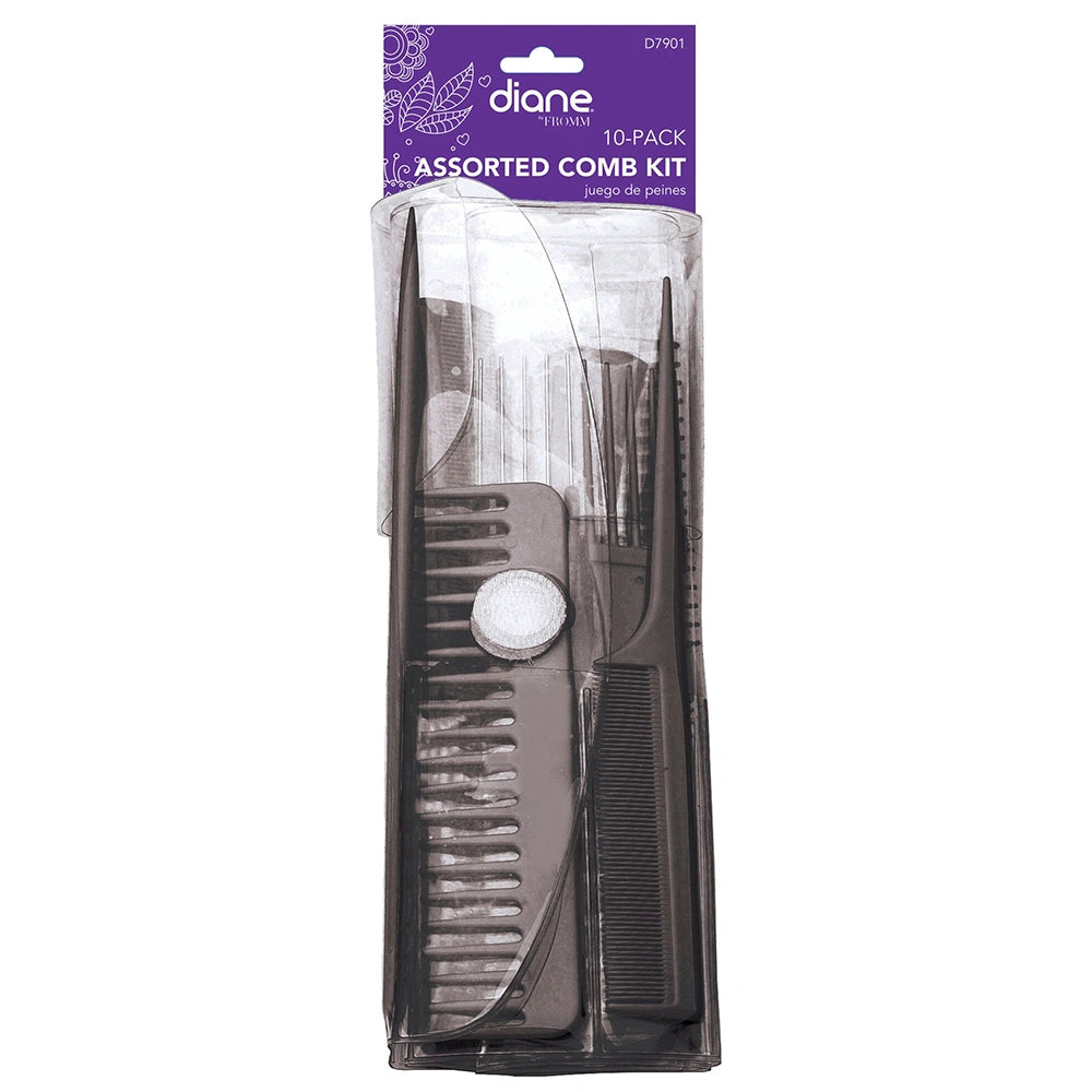 D7901 Assorted Comb Set 10-pack Black