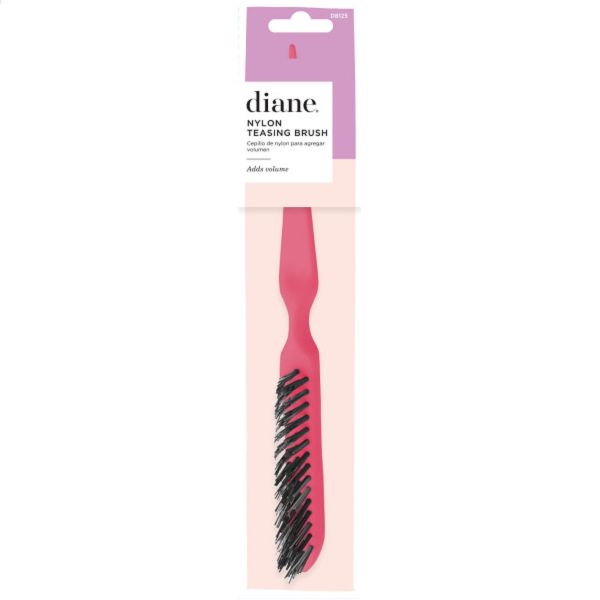 D8125 3 Row Nylon Bristle Brush Asst. Coral and Black