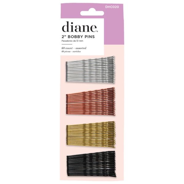 2" Metallic Bobby Pins 60-pack Assorted Colors