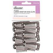 DMA008 Large Snap-On Wig Clips 10-pack Black