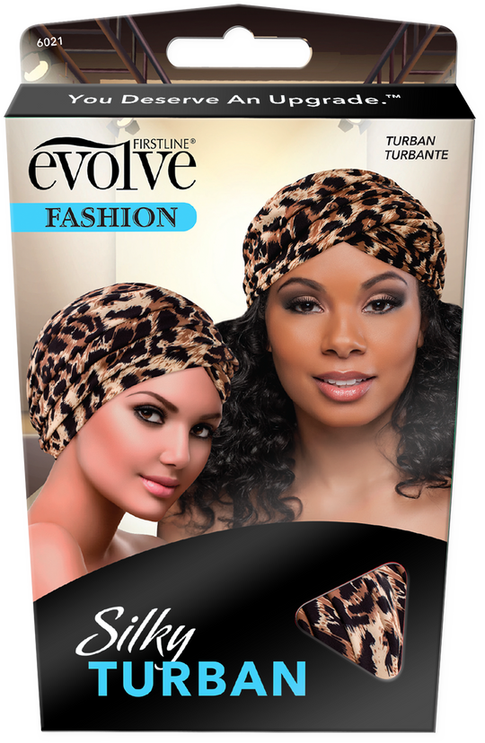 Evolve Silky Turban - Animal Print
