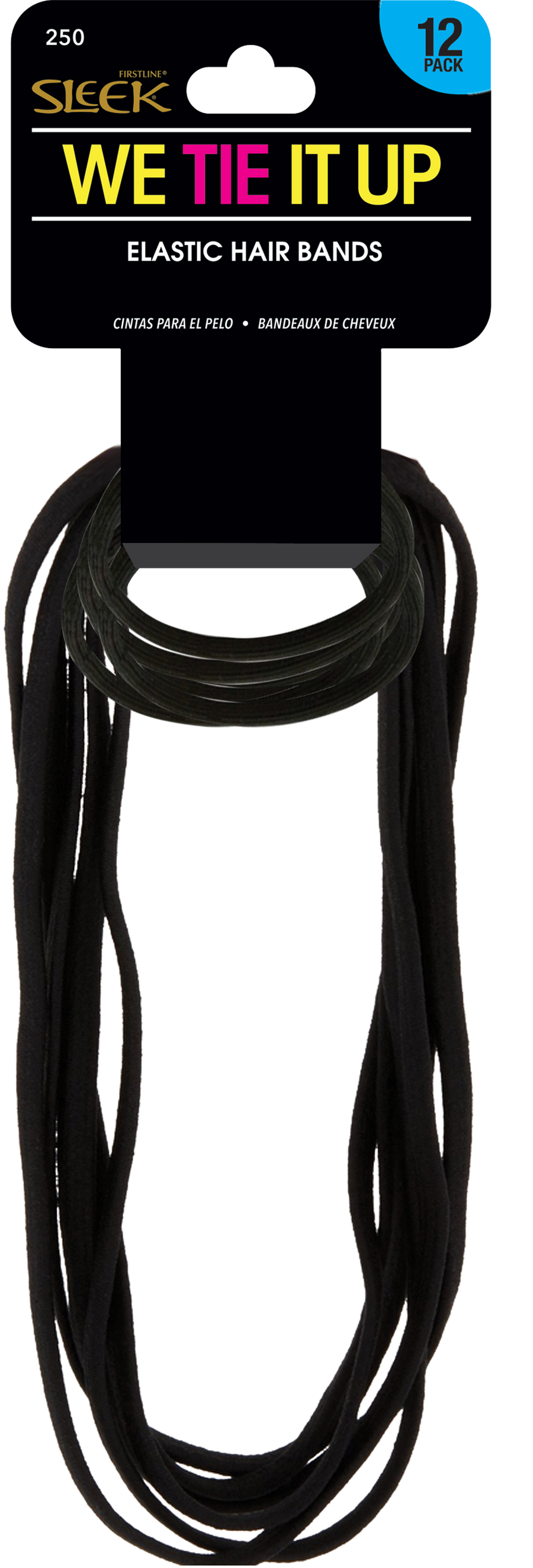 Sleekâ€™ Elastic Hair Bands / 12-Pack - SM & XL Bands