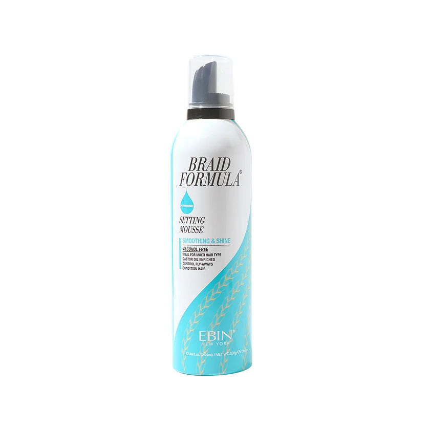 Ebin New York Braid Formula Setting Mousse - Smoothing & Shine (Peppermint)