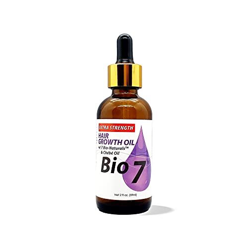 Bio 7 Extra Strength Hair Growth Oil w/ 7 Bio-Naturals & Chébé Oil - 2 fl oz
