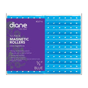 Diane 5/8" Magnetic Rollers 12-Pack - Blue